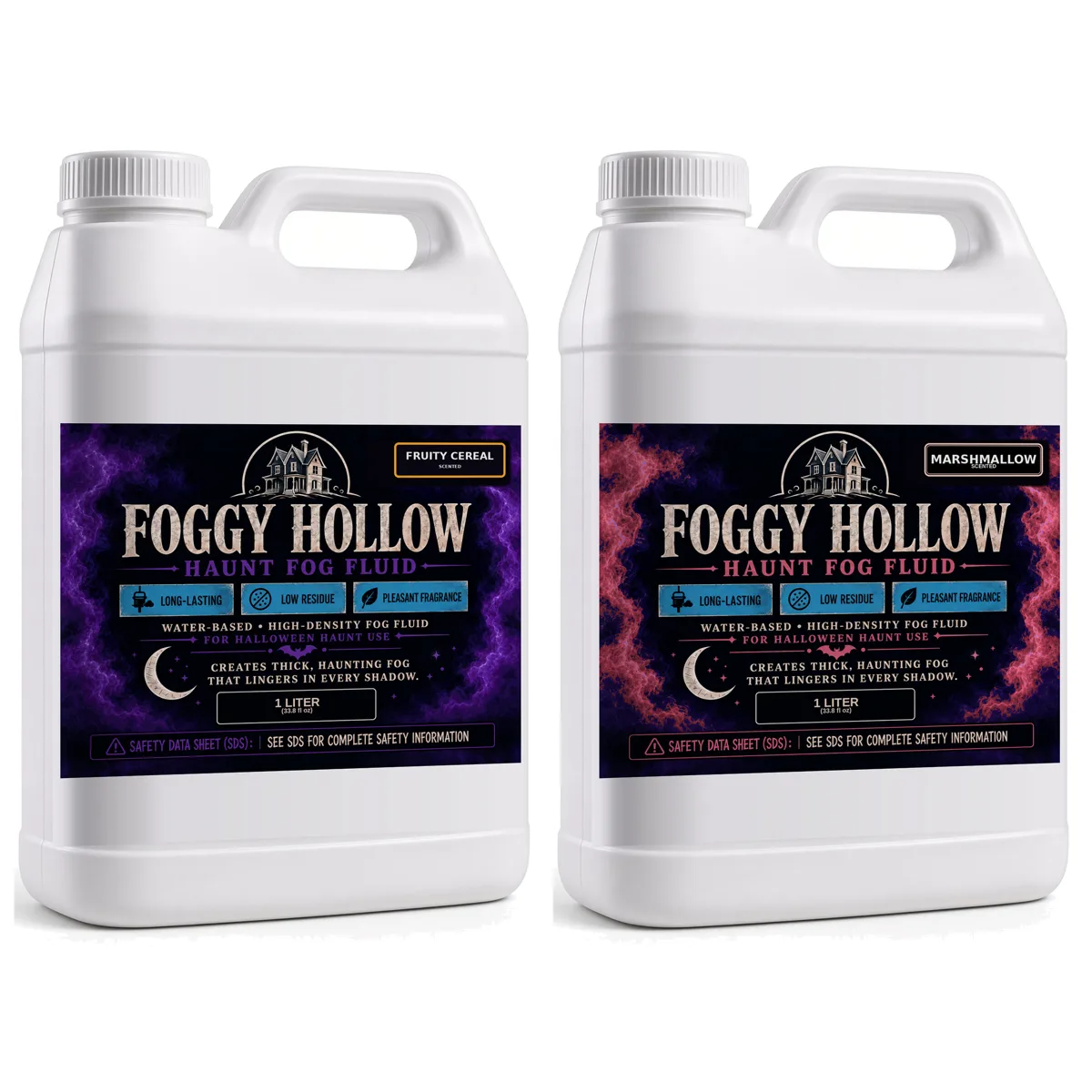 Foggy Hollow 2-pack with one Fruity Cereal and one Marshmallow bottle